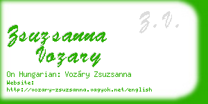 zsuzsanna vozary business card
