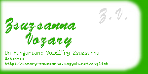 zsuzsanna vozary business card